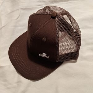 Brimmz youth small snapback hat brown